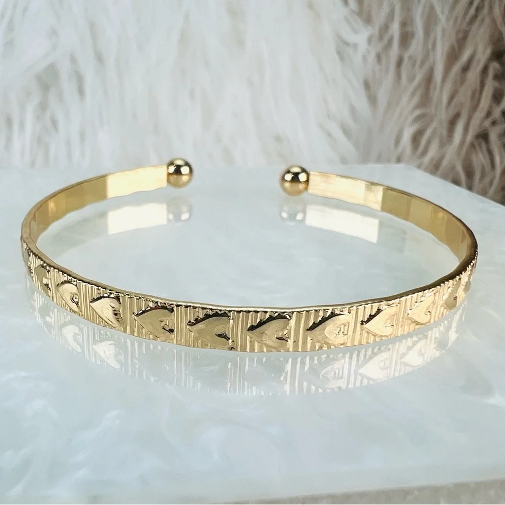 Elegant Goldtone Stackable Cuff Bracelet